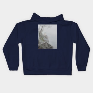 North Shore Lighthouse in the Fog Kids Hoodie